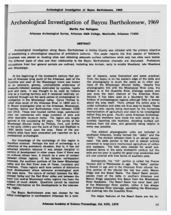 Archaeological Investigation of Bayou Bartholomew, 1969