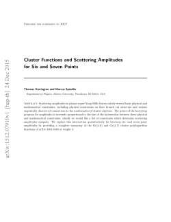 Cluster Functions and Scattering Amplitudes for Six and Seven Points
