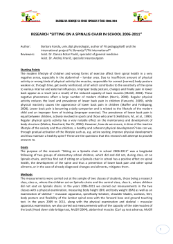 research “sitting on a spinalis chair in school 2006