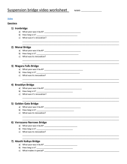 Suspension bridge video worksheet