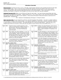 Journal Requirements
