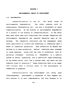 3.0 Introduction Industrialization is one of the major cause of