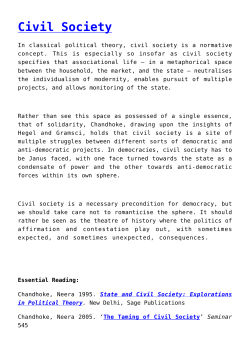 Civil Society - Global Social Theory