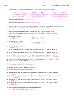 Unit 14 Worksheet Answers