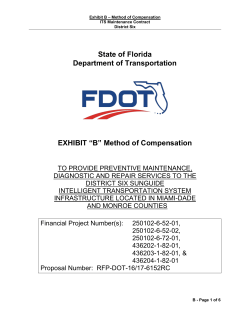 State of Florida Department of Transportation EXHIBIT &ldquo;B&rdquo; Method of