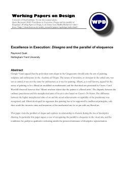 Excellence in Execution: Disegno and the parallel of eloquence