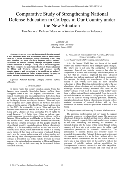 Comparative Study of Strengthening National Defense Education in