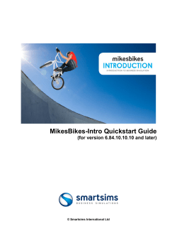 MikesBikes-Intro Quickstart Guide