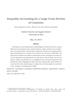 Inequality Accounting for a Large Cross