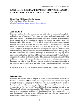 LANGUAGE-BASED APPROACHES TO