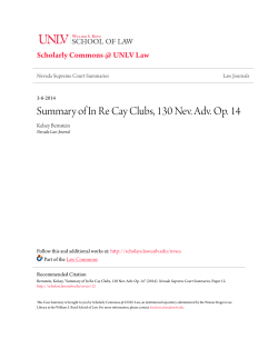 Summary of In Re Cay Clubs, 130 Nev. Adv. Op. 14