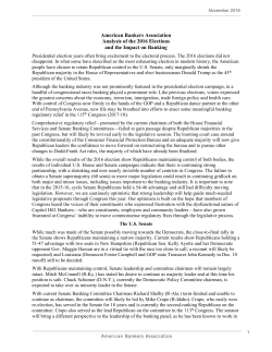 ABA Analysis of 2016 Election on Banking