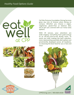 Healthy Options - Cal Poly Pomona Foundation, Inc.
