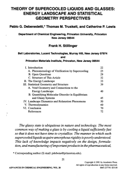 theory of supercooled liquids and glasses