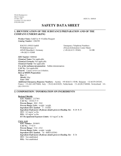 safety data sheet