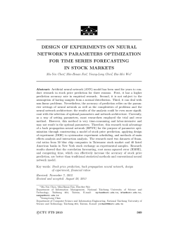 DESIGN OF EXPERIMENTS ON NEURAL NETWORK`S