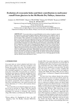 Evolution of cryoconite holes and their contribution to meltwater