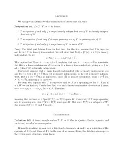 Lecture 6 We can give an alternative characterization of one-to