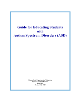 Guide for Educating Students with Autism Spectrum
