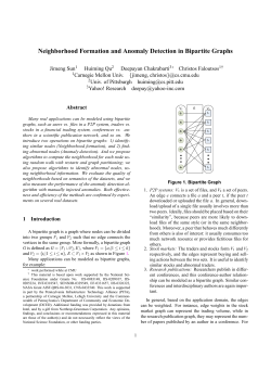 Neighborhood Formation and Anomaly Detection in Bipartite Graphs