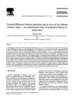 Textural difference between pahoehoe and aa lavas of Izu
