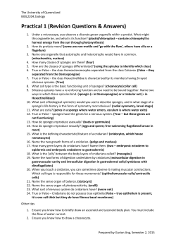 BIOL2204 2015 Practical 1 Revision Questions