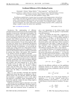 Facilitated Diffusion of DNA-Binding Proteins