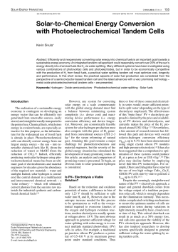 Solar-to-Chemical Energy Conversion with