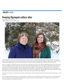 Keeping Algonquin culture alive