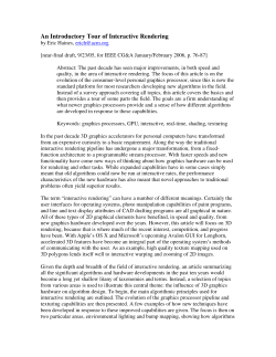 An Introductory Tour of Interactive Rendering - Real