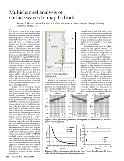 Multichannel analysis of surface waves to map bedrock