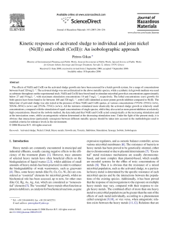 Kinetic responses of activated sludge to individual and joint nickel