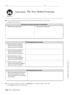 GUIDED READING The New Global Economy