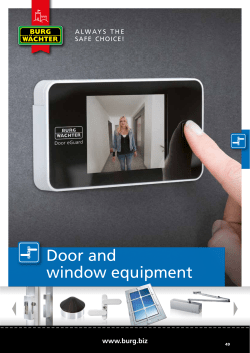 Door and window equipment