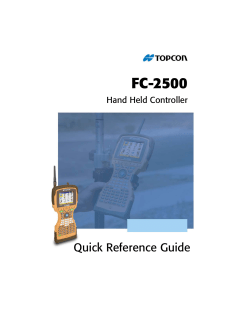 FC-2500 Quick Reference Guide