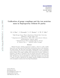 Unification of gauge couplings and the tau neutrino mass in