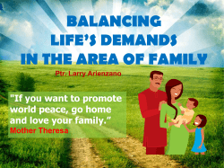 "If you want to promote world peace, go home and love your family.&rdquo;