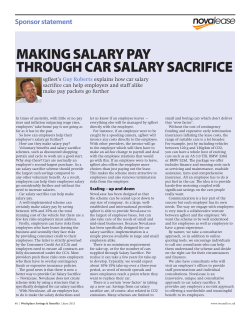 making salary pay through car salary sacrifice