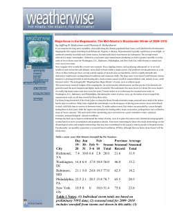 The Snowstorms of the Mid-Atlantic 2009-10