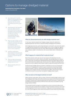 Options to manage dredged material