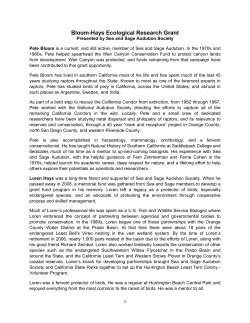 Bloom-Hays Ecological Research Grant