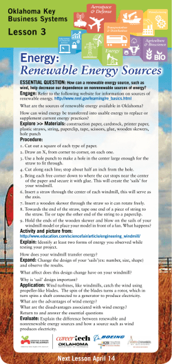 Energy: Renewable Energy Sources