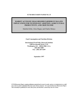 market access by smallholder farmers in malawi