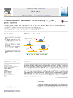 Nanostructured PVDF membrane for MD application by an O2 and