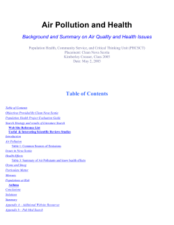 Air Pollution - Clean Foundation