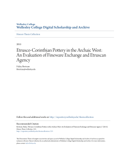 Etrusco-Corinthian Pottery in the Archaic West