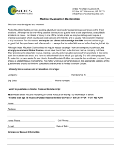 Medical Evacuation Declaration
