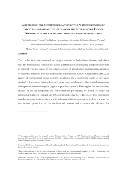 Adjudication and institutionalisation of the Portuguese system