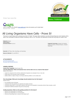 All Living Organisms Have Cells - Prove It!