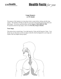 Lung Surgery At UW Health